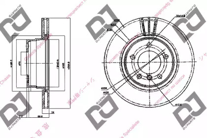 Тормозной диск DJ PARTS BD1626